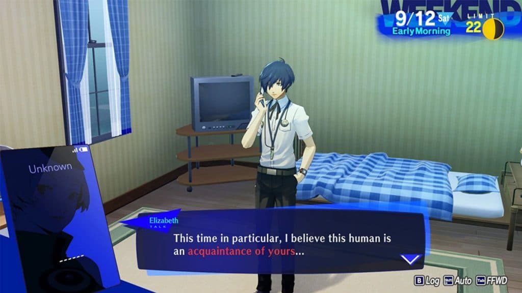 MC en Persona 3 Recargar