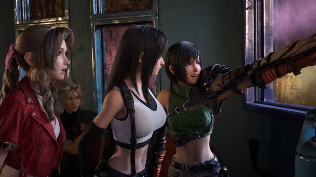 Yuffie, Tifa y Aerith en FF7 Rebirth.