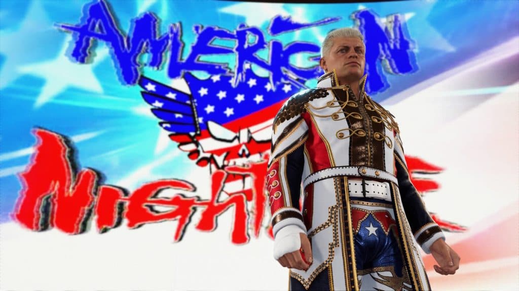 Entrada de American Nightmare Cody Rhodes en WWE 2K24