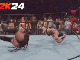 John Cena breaking the ring with Rikishi in WWE 2K24