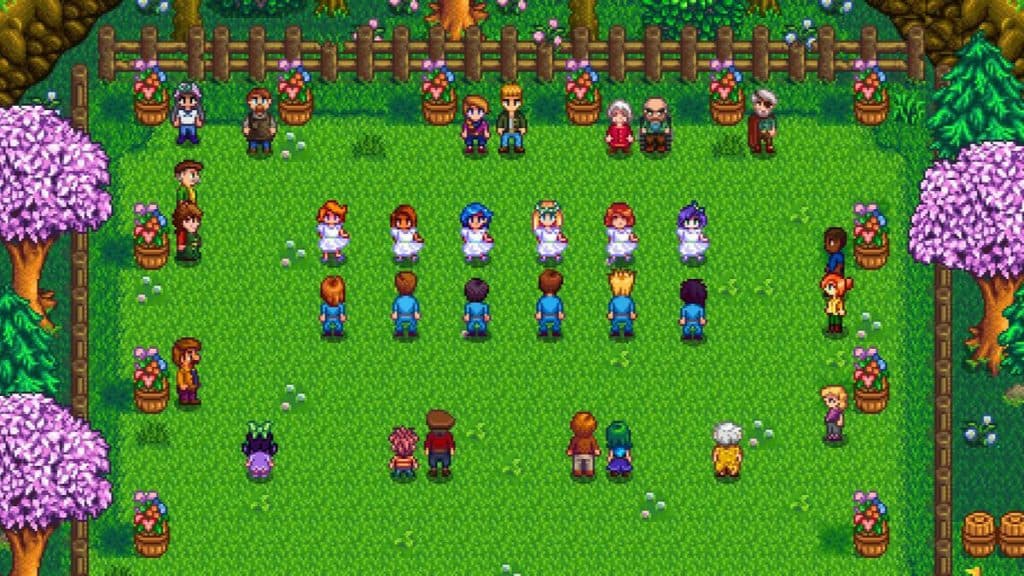 La danza de las flores en Stardew Valley