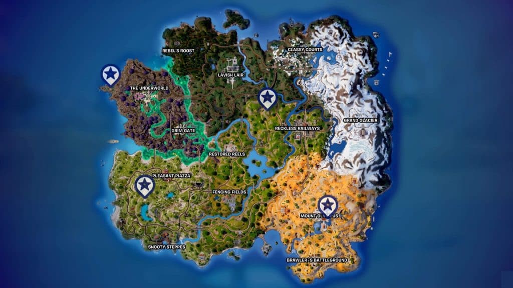 Ubicaciones de la piscina de llanto de Fortnite Capítulo 5 Temporada 2