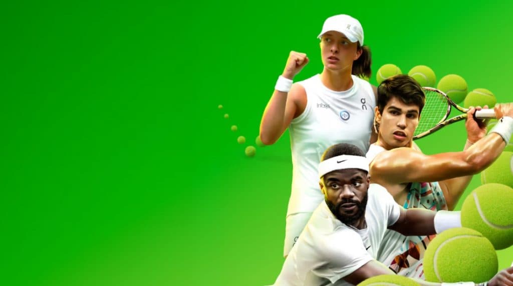 Alcaraz, Swiatek y Tiafoe en la portada de la edición TopSpin 2K25 Deluxe