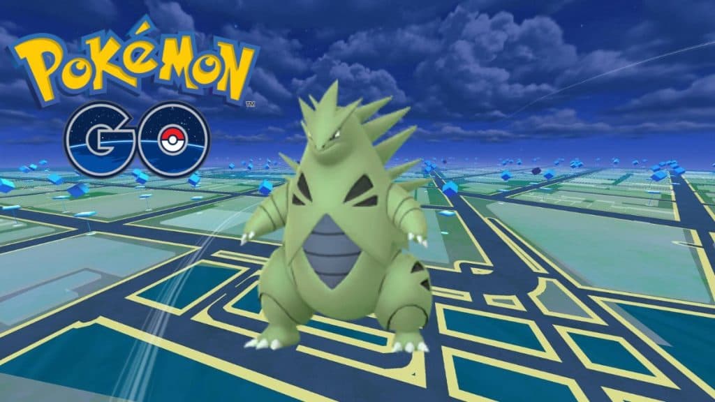 pokemon go tyranitar con fondo de juego