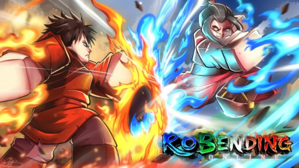 Dos personajes de RoBending Online peleando.