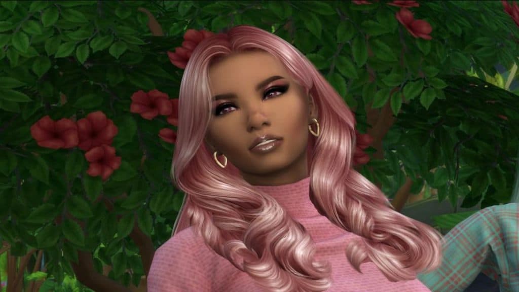 Pink Sim del desafío Not So Berry en Los Sims 4