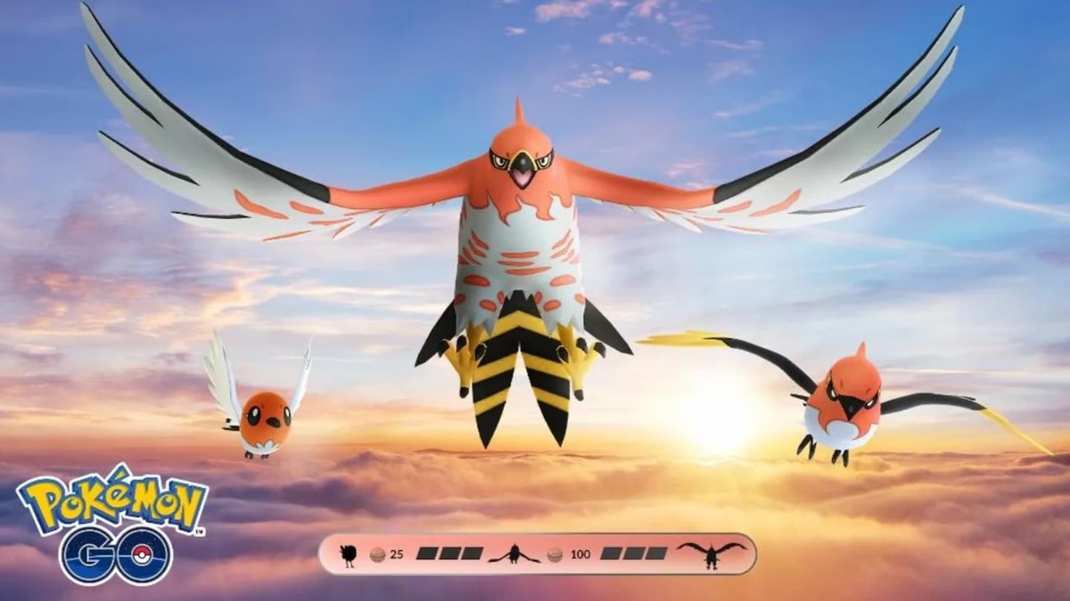 pokemon go talonflame, fletchinder, and fletchling