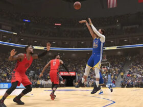 Steph Curry shooting in NBA 2K23