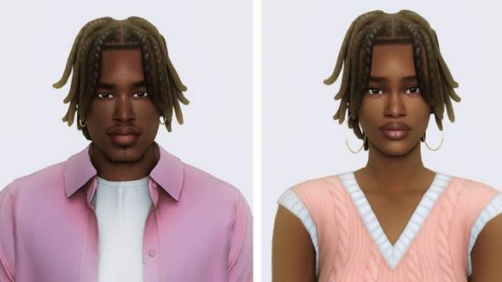 Peinado masculino Sims 4 CC de Simstrouble