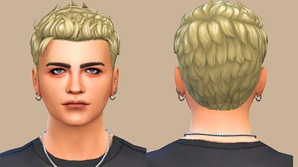 Peinado masculino Sims 4 CC de Qr19Sims