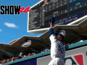 MLB The Show 24 player robbing a home run