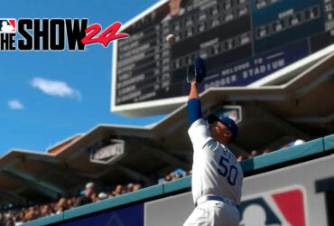 MLB The Show 24 player robbing a home run