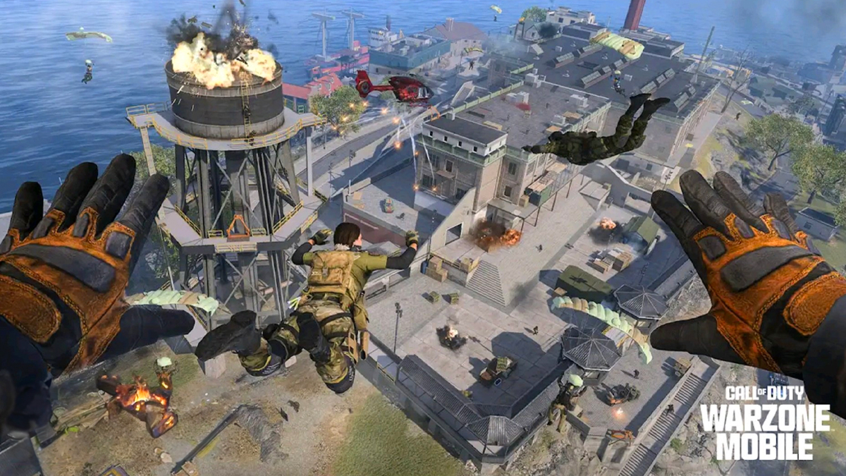 Warzone Mobile Operator dropping into Rebirth Island