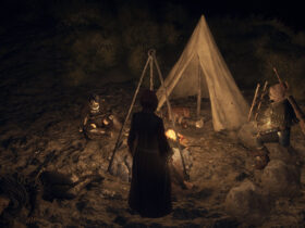 Visiting a camp at night in Dragon