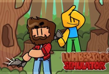 Two lumberjacks in Lumberjack Simulator.