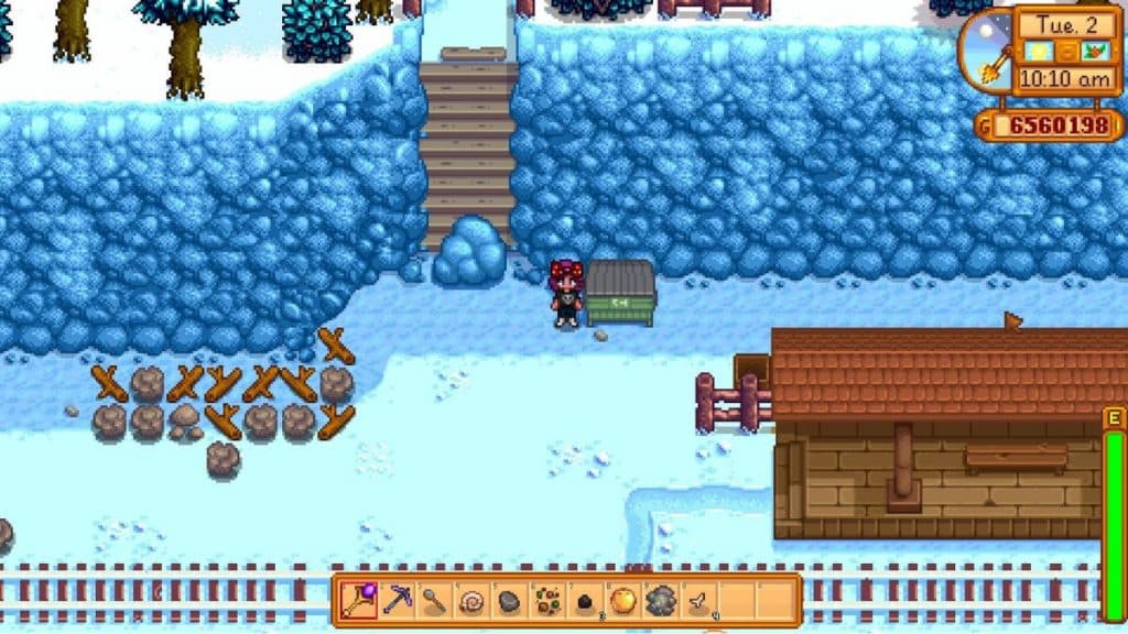 Entrada a la cumbre en Stardew Valley