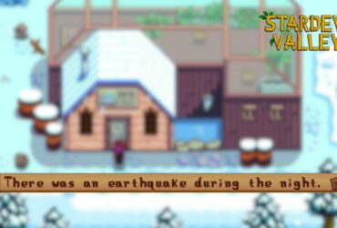 Earthquake message in Stardew Valley