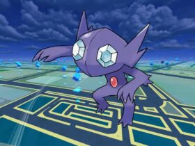 pokeon go sableye with game background