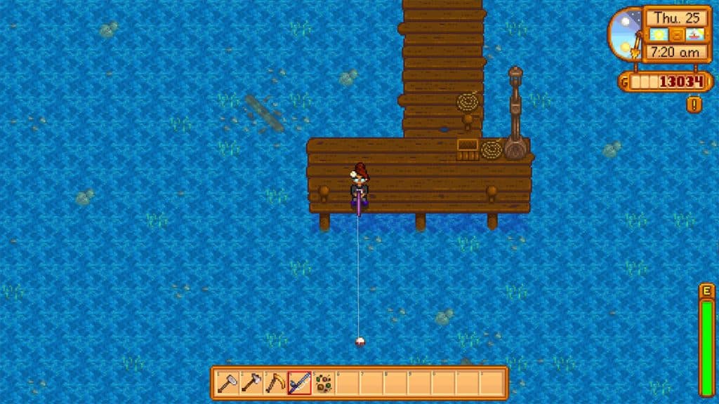 Pescando en el Océano Stardew Valley