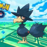 pokemon go murkrow with game background