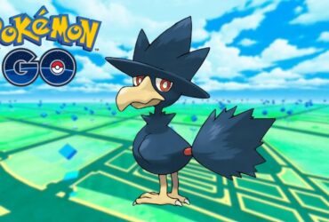 pokemon go murkrow with game background