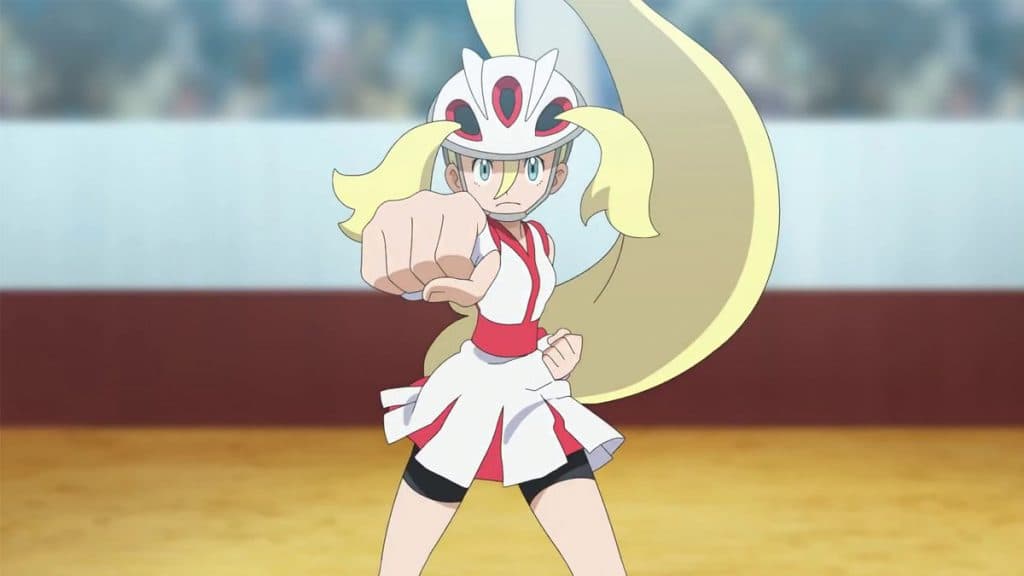 Korrina en el anime Pokémon XY.