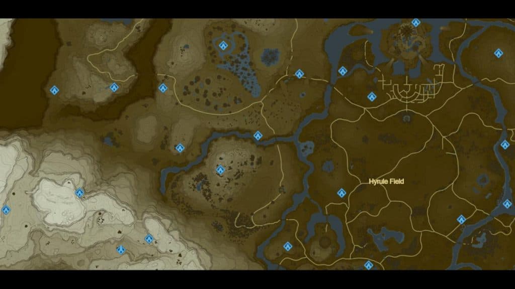 Mapa Zelda BOTW Campo Hyrule.