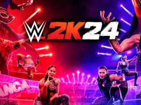 Rhea Ripley and Bianca Belair in the WWE 2K24 Deluxe edition cover