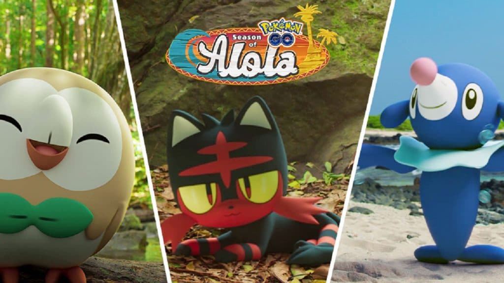 Los titulares de Alola, Rowlet, Litten y Popplio en Pokémon Go