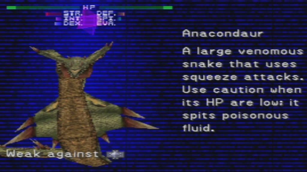 Anacondauro en Final Fantasy 8.