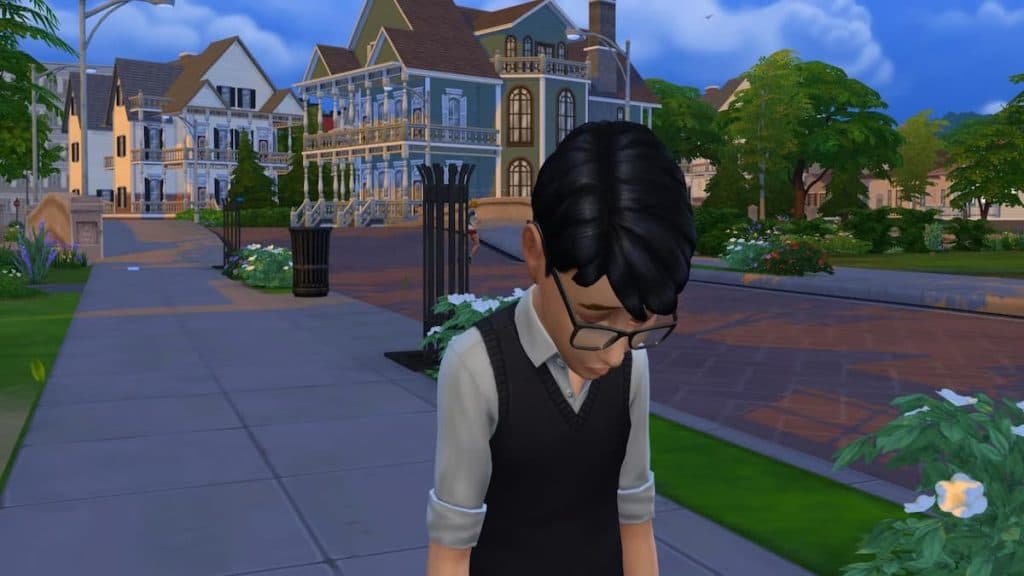 Personaje de los Sims tristes