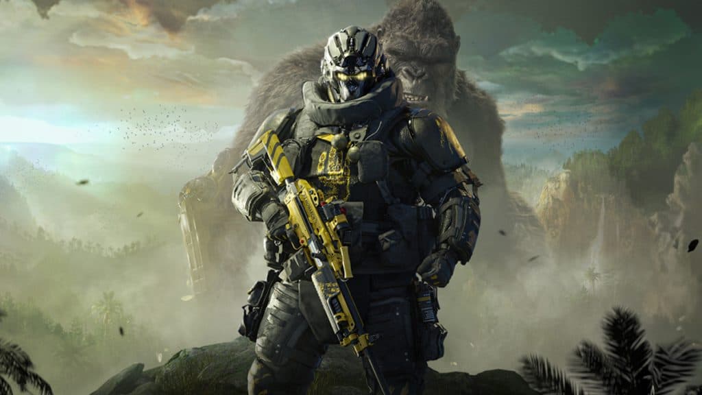 Aspecto del operador Kong Paquete Godzilla x Kong MW3 Warzone