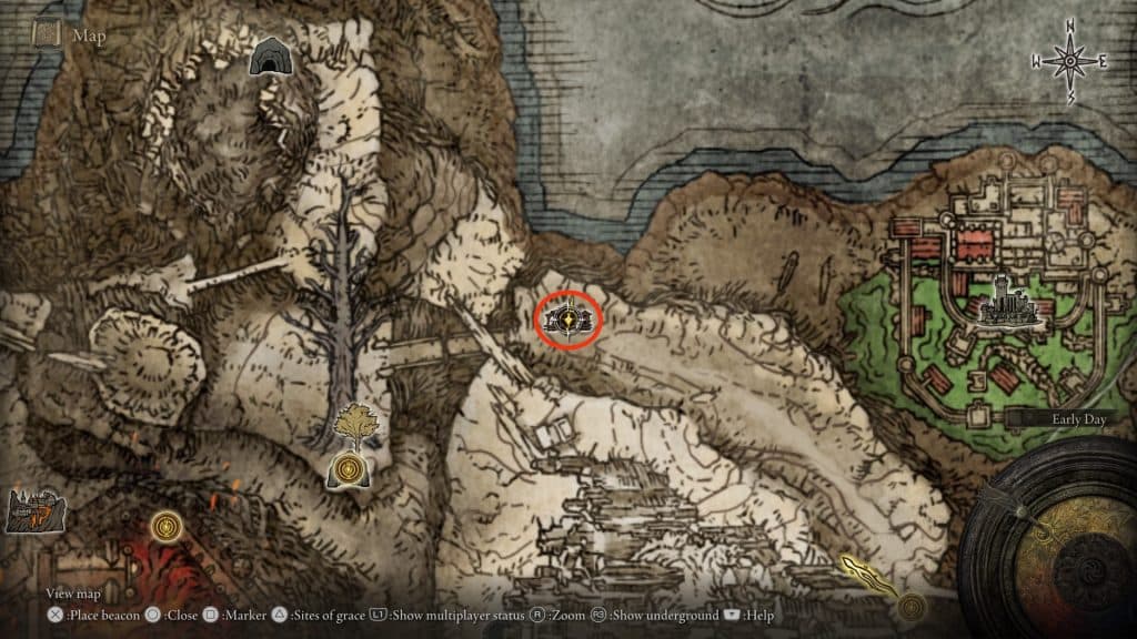 Ubicación del mapa del Encantamiento del Voto Dorado en Elden Ring