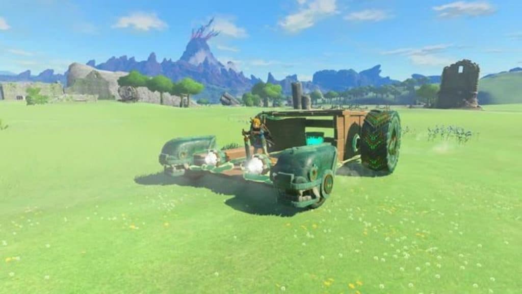 Un vehículo creado en Legend of Zelda: Tears of the Kingdom por Ultrahand