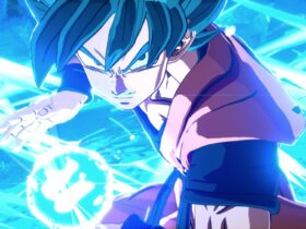 Super Saiyan Blue Goku making a Kamehameha