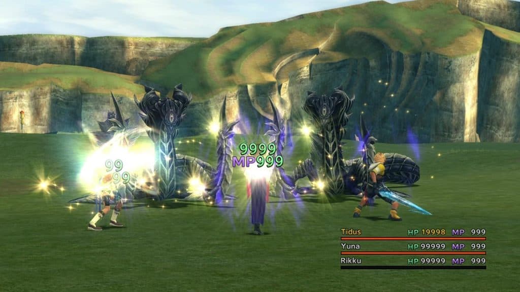 Megalixir utilizado en Final Fantasy X.