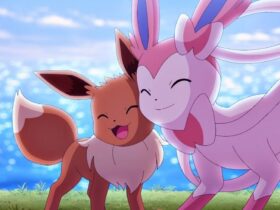 Eevee and Sylveon in Pokemon anime