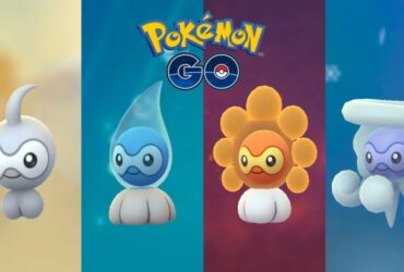 pokemon go castform normal, rainy, sunny, and snowy