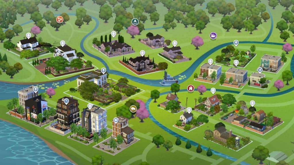 mapa de sims 4