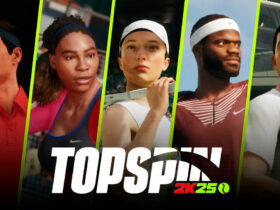 Federer, Williams, Tiafoe, and Alcaraz in TopSpin 2K25