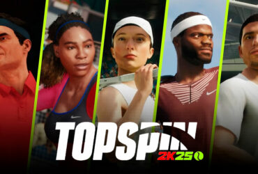 Federer, Williams, Tiafoe, and Alcaraz in TopSpin 2K25