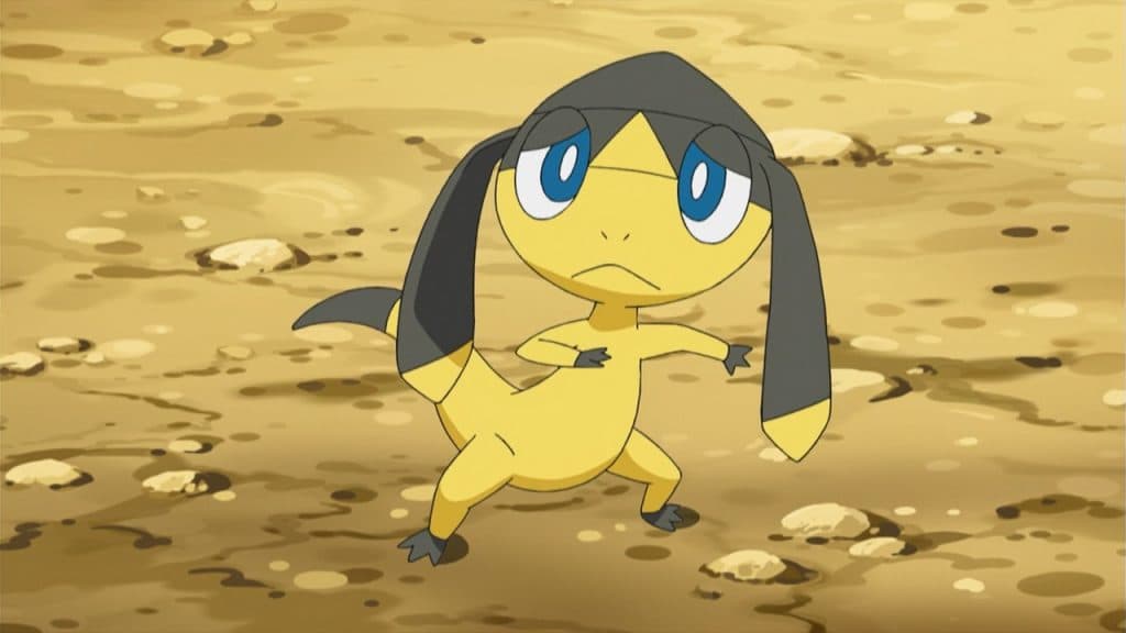 Helioptile de Alexa en el anime Pokémon