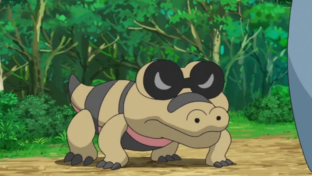 Sandile en el anime Pokémon