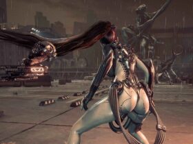 Eve preparing for battle in Stellar Blade