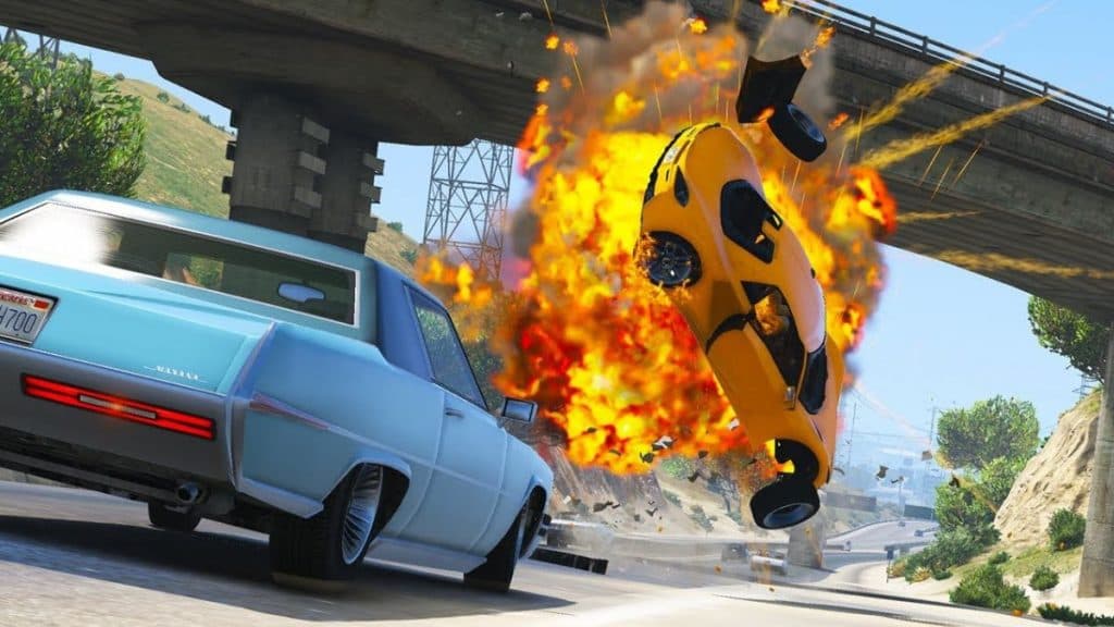 Explosión de coche en GTA 5