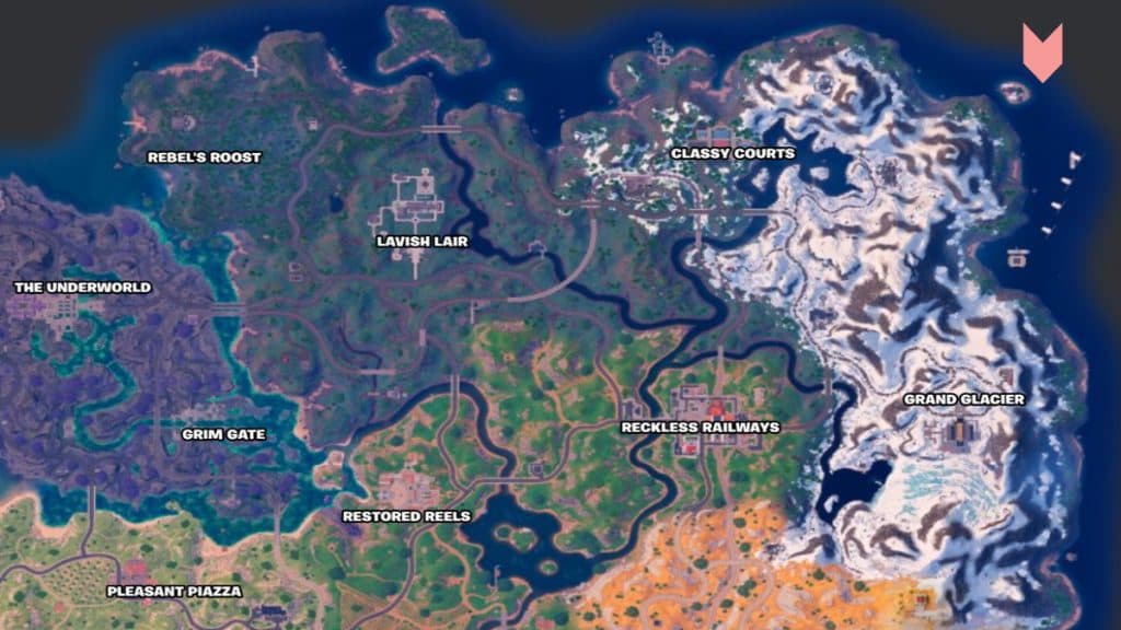 Ubicación del iceberg de Fortnite Aang