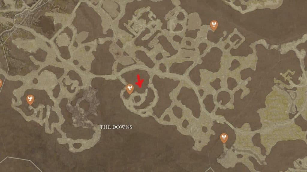 Diablo 4 El mapa de Downs
